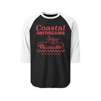 Load image into Gallery viewer, 🏖️Coastal Daydreams! Unisex Three-Quarter Sleeve Raglan Shirt for trendy BeAcH lOvErS!!! Great gift 🏖️