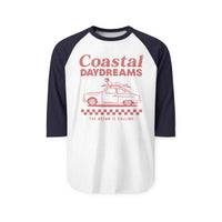 Load image into Gallery viewer, 🏖️Coastal Daydreams! Unisex Three-Quarter Sleeve Raglan Shirt for trendy BeAcH lOvErS!!! Great gift 🏖️