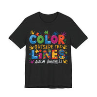Load image into Gallery viewer, 🧩'Color Outside the Lines ' l Autism Awareness T-Shirt💙