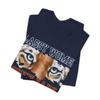 Load image into Gallery viewer, 🧡💙Classy Women Don&#39;t Bark Tee -  College Football Statement Tee, Auburn vs Georgia!

