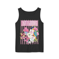Load image into Gallery viewer, Mahjong Tank Top, Game Night Summer Tee, Floral Bird Bam Comfort Colors Outfit