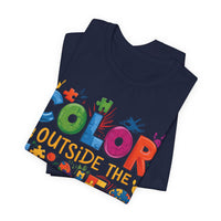 Load image into Gallery viewer, 🧩'Color Outside the Lines ' l Autism Awareness T-Shirt💙