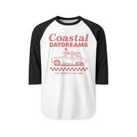 Load image into Gallery viewer, 🏖️Coastal Daydreams! Unisex Three-Quarter Sleeve Raglan Shirt for trendy BeAcH lOvErS!!! Great gift 🏖️