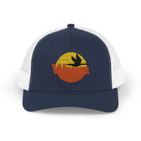 Load image into Gallery viewer, Sunset Duck Trucker Cap – Embroidered Wildlife Snapback