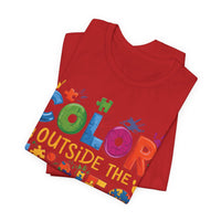 Load image into Gallery viewer, 🧩'Color Outside the Lines ' l Autism Awareness T-Shirt💙