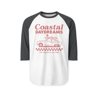 Load image into Gallery viewer, 🏖️Coastal Daydreams! Unisex Three-Quarter Sleeve Raglan Shirt for trendy BeAcH lOvErS!!! Great gift 🏖️