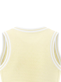 Load image into Gallery viewer, Breathable mesh back detail on women's cropped pickleball and tennis tank