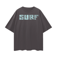 Load image into Gallery viewer, Cali Surf Oversized T-shirt, California Surf Tee, Beach Festival, Retro Coastal Graphic Tee, Vintage Washed Unisex T-Shirt, Cali Surf Top
