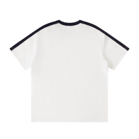 Load image into Gallery viewer, White t-shirt with black trim on a white background
