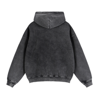 Load image into Gallery viewer, Black hoodie with a hood on a white background