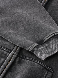 Load image into Gallery viewer, Vintage Wash Zip-Up Hoodie | Oversized Coastal Fleece Sweatshirt | Salty Cotton