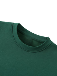 Load image into Gallery viewer, Closeup of the crew collar on the green sweatshirt 